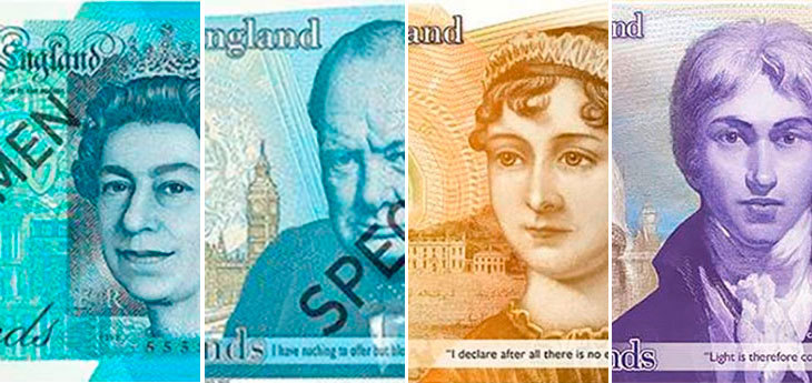 В Англии и Уэльсе ввели в обращение пластиковую банкноту в 5 фунтов