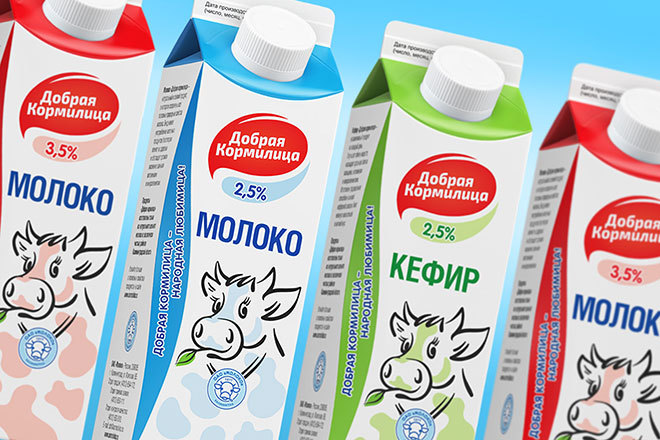  торговая марка «Добрая Кормилица» для ОАО «Молоко» AVC (Агентство Визуальных Коммуникаций