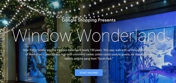 Google устроил виртуальный тур по праздничным витринам Нью-Йорка (видео)