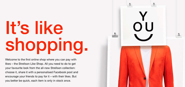 Онлайн-ритейлер мужской одежды Strellson запустил интернет-магазин с оплатой лайками