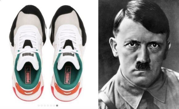  Немецкий спортивный бренд Puma обвинили в нацизме из-за портрета Гитлера на кроссовках