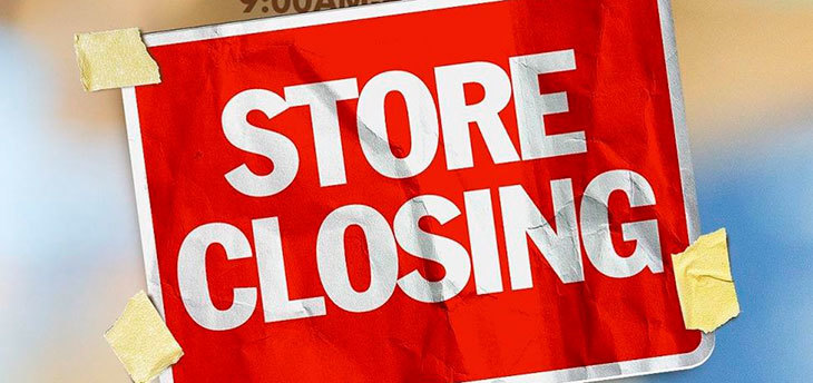 Более 9500 магазинов в мире закроется до конца года