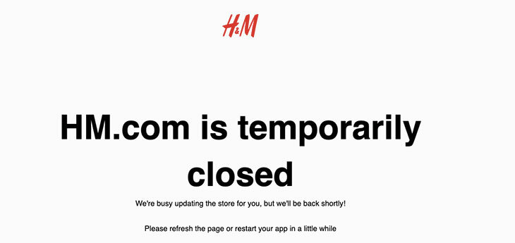 В Беларуси перестали работать магазины H&M