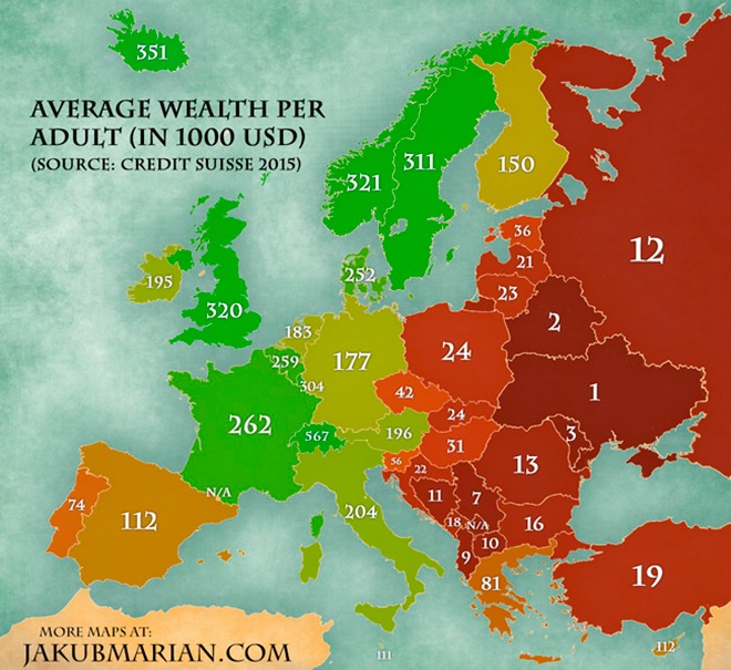  рейтинг стран по уровню благосостояния жителей европейского континента