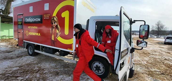 Крупнейший частный ритейлер запустил автомагазины одном из районов Беларуси