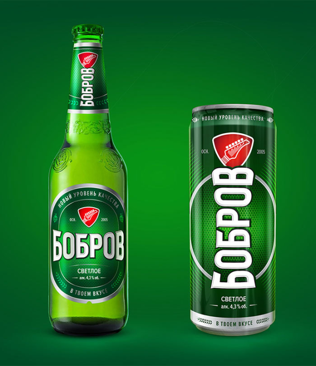 Новый дизайн этикеток для пива «Бобров» от «Бобруйский бровар»
