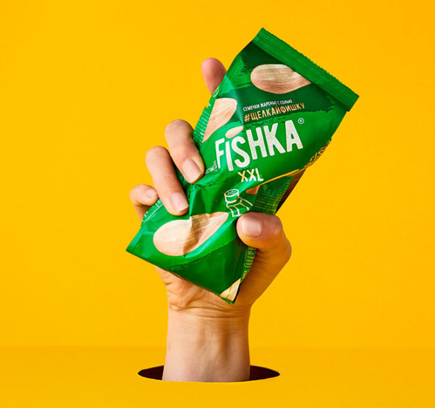 Дизайн упаковки семечек для молодой аудитории под ТМ FISHKA ООО «Глобал Снек» Fabula Branding