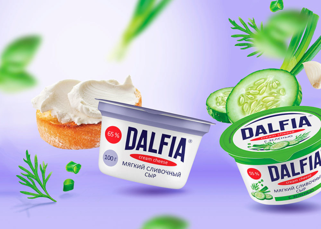 Разработка ТМ линейки сливочных сыров Dalfia для ОАО «Здравушка-милк» Muffin Group