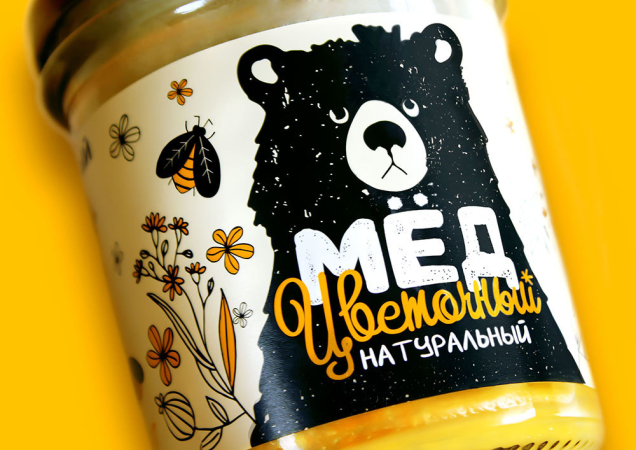 Разработка дизайна упаковки мёда для ОАО «Красный пищевик» Muffin Group