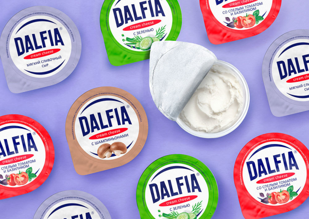Разработка ТМ линейки сливочных сыров Dalfia для ОАО «Здравушка-милк» Muffin Group