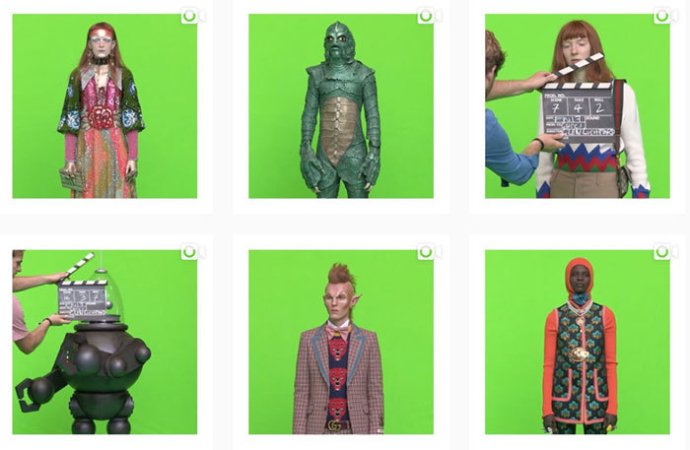  Gucci осенне-зимняя коллекция 2017 одежда на инопланетянах