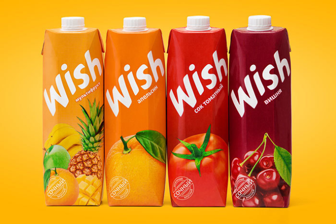  Новая торговая марка соков Wish для Белорусской Производственной Компании