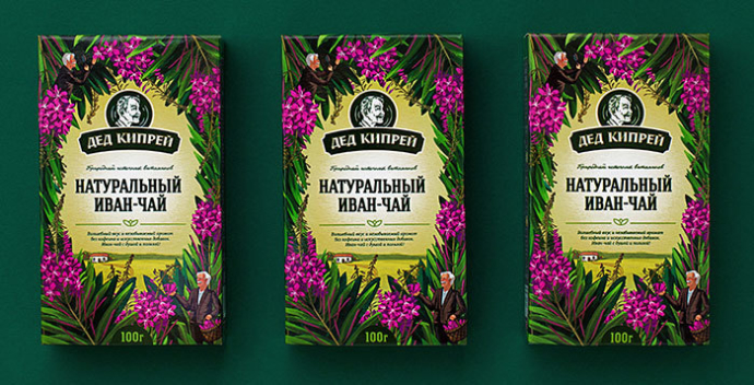  Разработка торговой марки травяного чая «Дед Кипрей» для ООО «Компания Валео Вита» (нейминг, логотип, дизайн упаковки) Fabula Branding