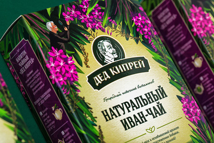  Разработка торговой марки травяного чая «Дед Кипрей» для ООО «Компания Валео Вита» (нейминг, логотип, дизайн упаковки) Fabula Branding