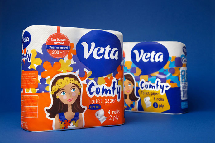  Новый дизайн линейки продукции под торговой маркой Veta туалетная бумага, бумажные полотенца и салфетки