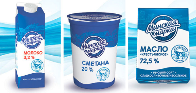  «Минская марка» редизайн бренда молоко в таре объемом 2 литра