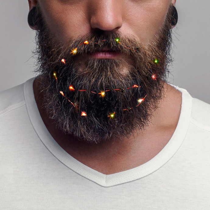  Британский интернет-магазин Firebox запустил в продажу гирлянду для бороды Beard Lights