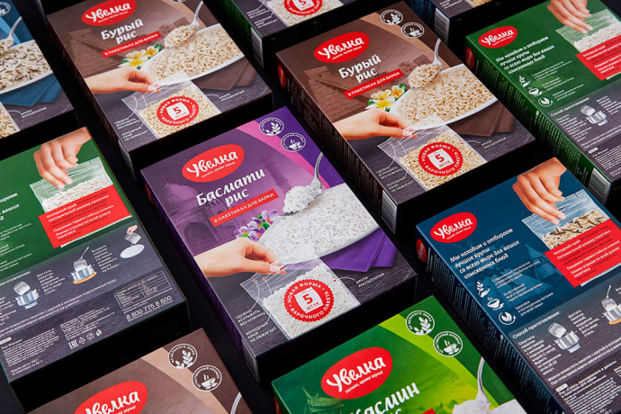  Дизайн упаковки для экзотических сортов риса для компании «Увелка» Fabula Branding