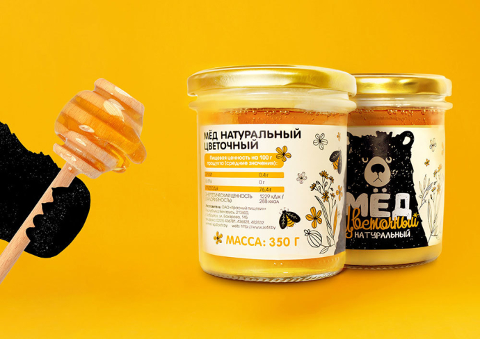  Разработка дизайна упаковки  мёда для ОАО «Красный пищевик» Muffin Group