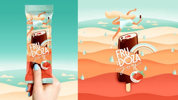  Новая линейка мороженого Frudoza Joy компании «Морозпродукт» Brama Branding