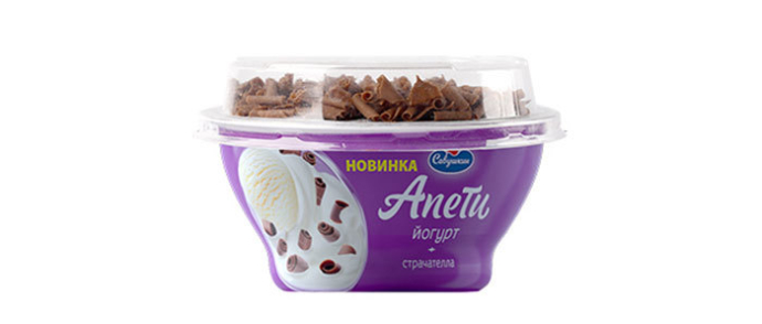  Йогурт со вкусом итальянского мороженого в линейке «Апети» от компании «Савушкин продукт»
