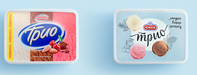  Трехслойное мороженое «Трио» от компании «Санта Бремор» брендинговое агентство AVC.