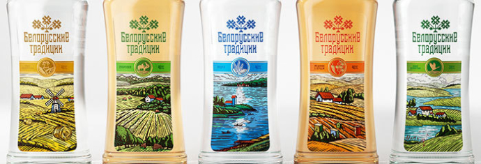  Дизайн упаковки для водки «Белорусская традиция» компании «Бульбашъ»  PG Brand Reforming Company