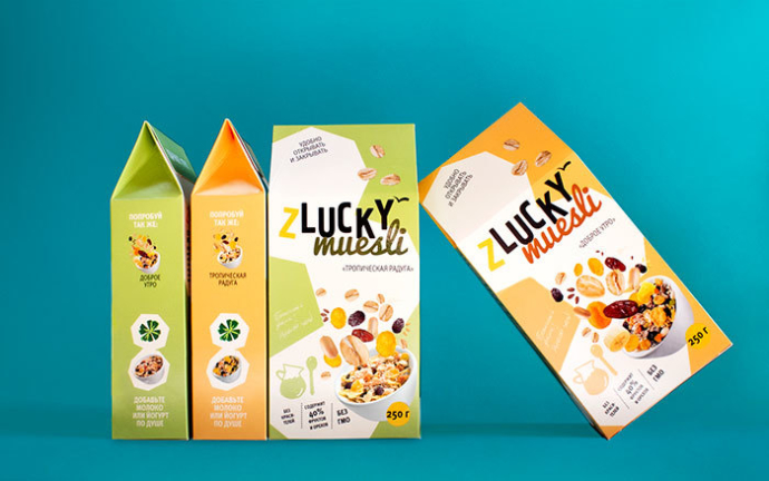 Новая ТМ сухих завтраков ZLUCKY для ООО «Дары Планеты» брендинговое агентство Muffin Group