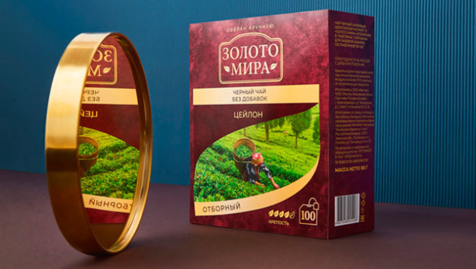 Новая торговая марка чая «Золото мира» — нейм и дизайн упаковки Fabula Branding