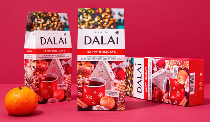  Рождественский дизайн упаковки чая DALAI