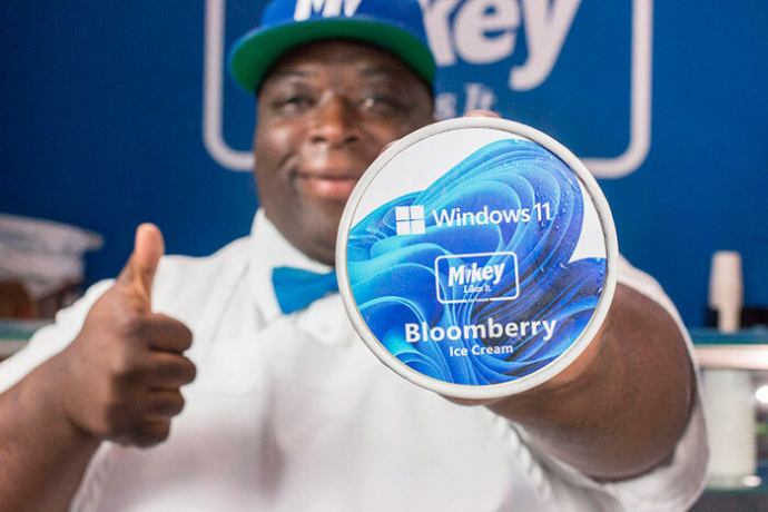  В честь новой версии Windows 11 компания Microsoft выпустила мороженое Bloomberry