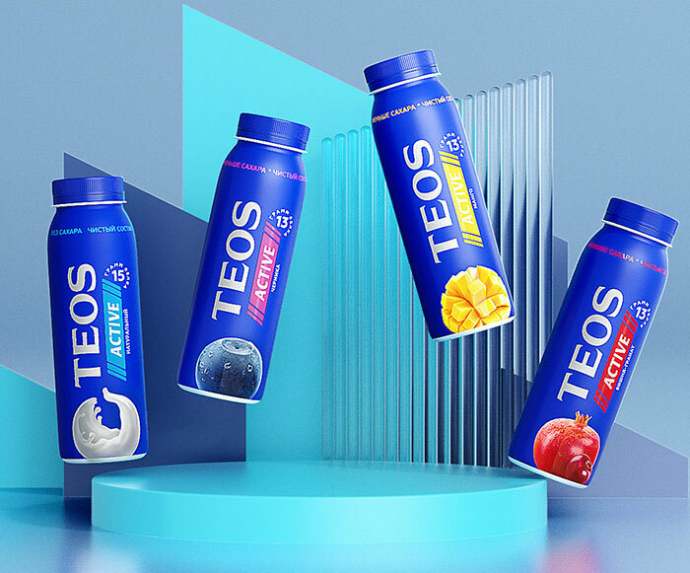 «Савушкин продукт» обновил дизайн линейки питьевого йогурта TEOS