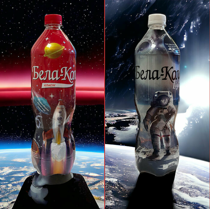  лимитированная серия напитков «Бела-Кола классик» и «Бела-Кола Light» с «космической этикеткой»