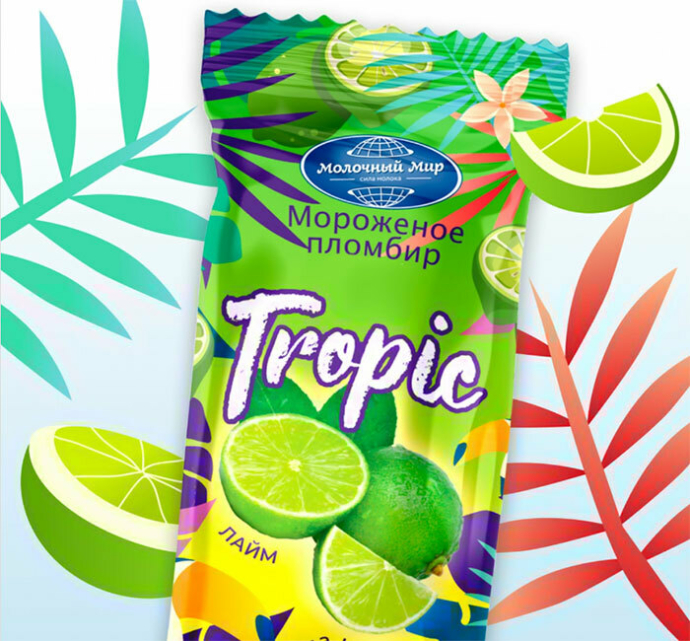 Мороженое TROPIC с новым вкусом — лимон-лайм