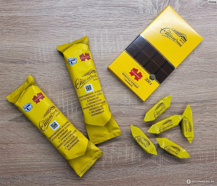  Мороженое эскимо «Столичное элит» по мотивам известных конфет