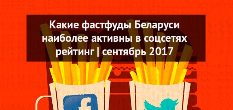 Сентябрьский рейтинг ресторанов быстрого питания Беларуси по числу подписчиков в социальных сетях