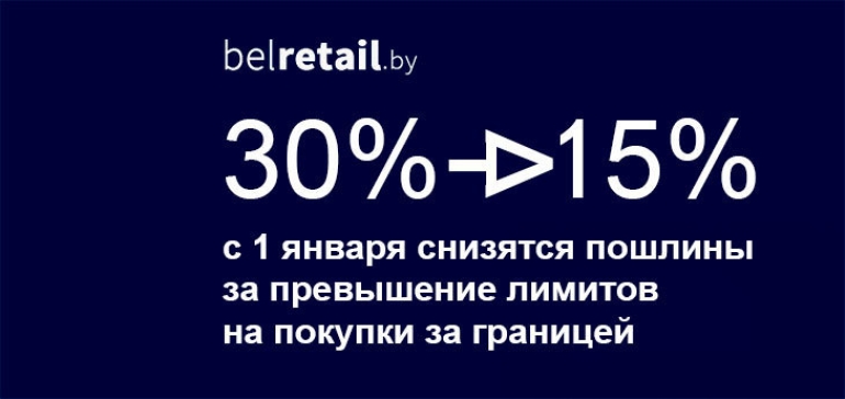 С 1 января снизится пошлина за превышение лимитов на посылки и покупки беларусов за границей