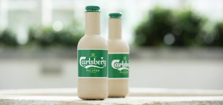 Carlsberg планирует выпускать пиво в бутылках из бумаги