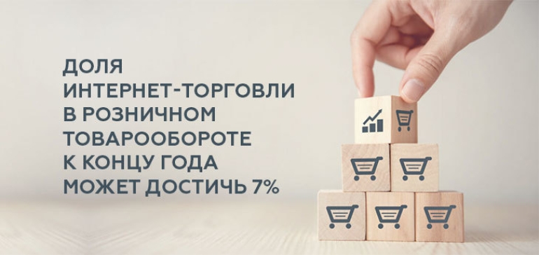 Доля интернет-продаж в розничном товарообороте к концу года может достичь 7%