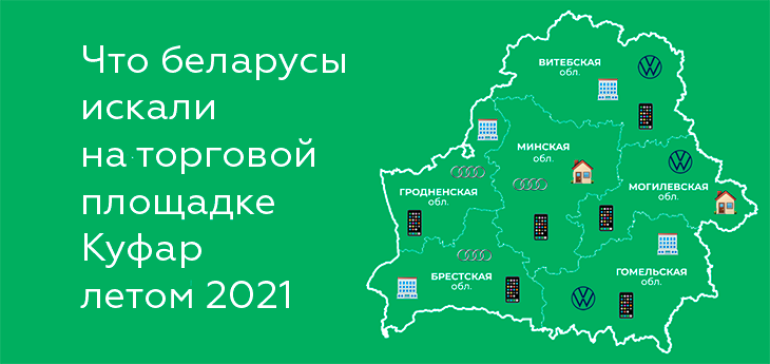 Что беларусы искали на торговой площадке Куфар летом 2021
