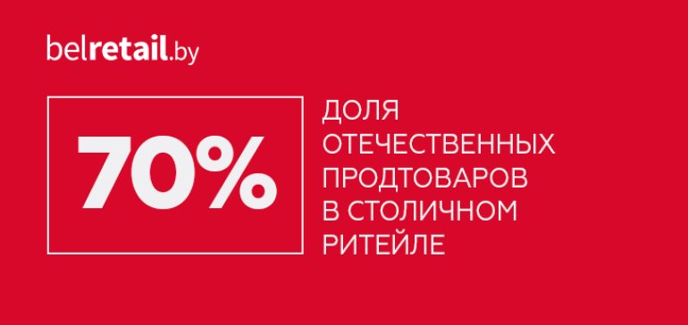 В Минске доля товаров отечественного производства в продритейле составляет 70%